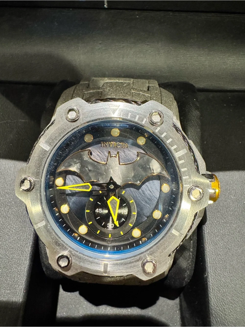 Invicta Men’s Black and Yellow DC Batman Limited Edition Watch